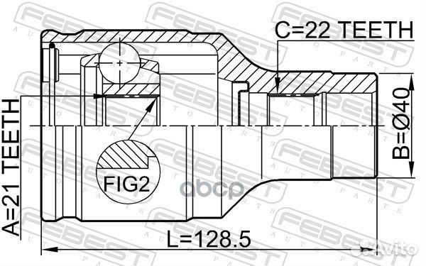 ШРУС внутренний правый 21x40x22 (suzuki baleno