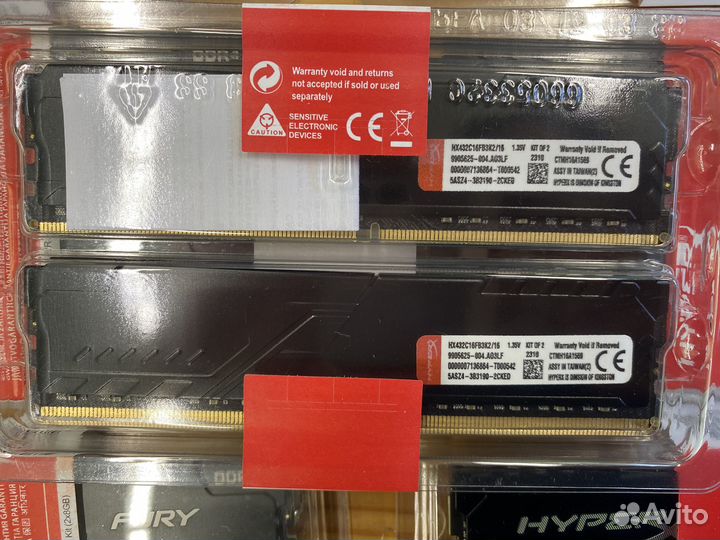 Новая Kingston HyperX Fury DDR4 16GB (8x2) 3200Mhz