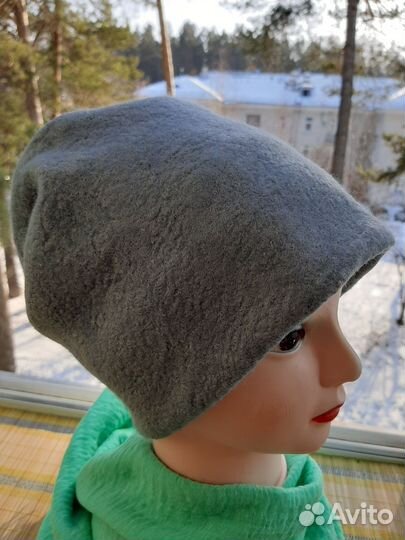 Шапочка двусторонняя валяная