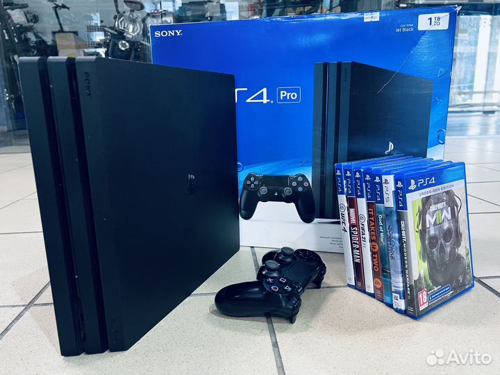 Sony PS4 pro 1tb + 400 игр+коробка