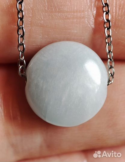 Ларимар кулон 13х12.5мм на цепочке