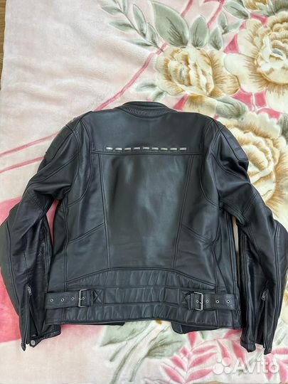Мотокуртка кожаная мужская 52-54