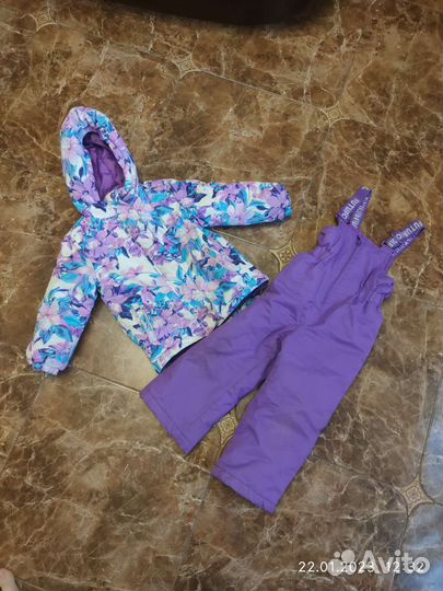 Зимний костюм для девочки 98 сиреневый