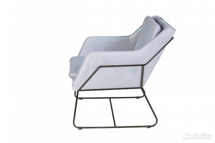 Кресло Alex, бархат светло-серый 26