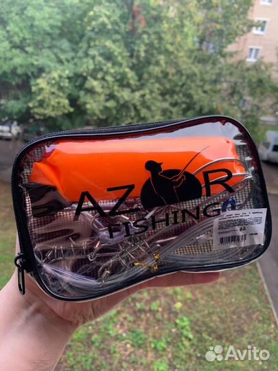 Кукан 3,5м. 5 карабинов, поплавок, трос металл