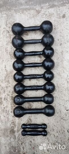 Гиря 24 кг и гантели СССР