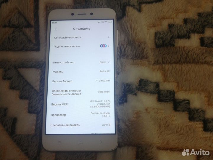 Телефон xiaomi Redmi 4x