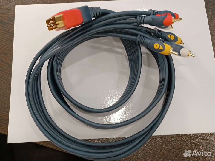 Кабель scart - 6 тюльпанов, 1,5м