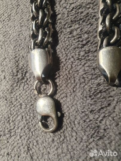 Серебряный браслет бисмарк мужской