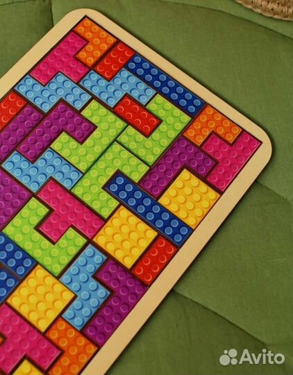 Головоломка тетрис деревянная новая