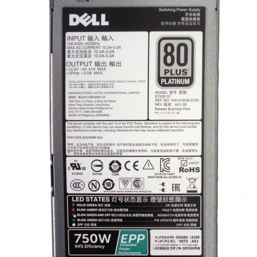 [R7415] Резервный Блок Питания Dell 0xw8w 750w R7415