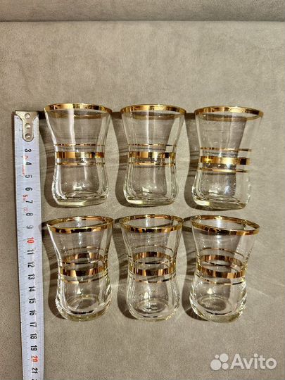 Посуда стеклянная с позолотой СССР