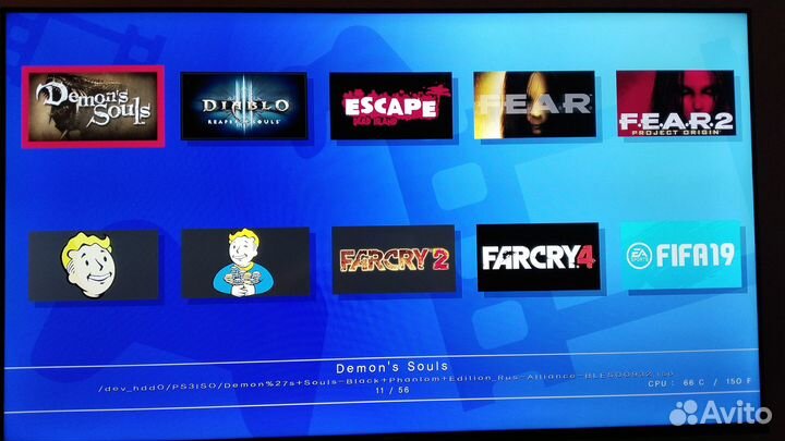 Игровая приставка PS3 Слим прошитая+60 игр