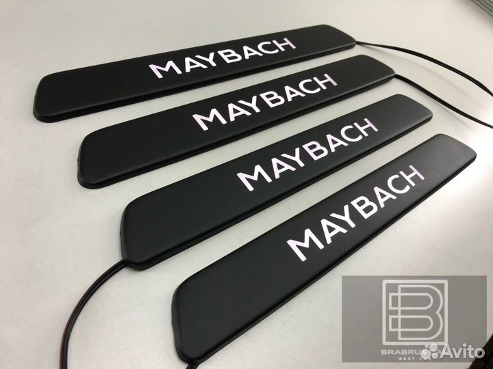 Пороги с подсветкой накладки для V class Maybach