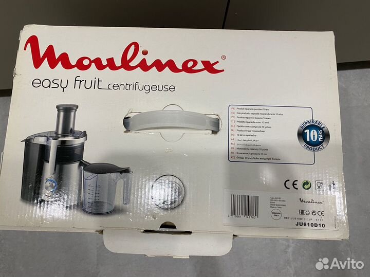 Соковыжималка Moulinex easy fruit JU610D10