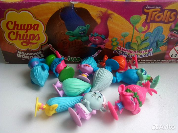 Тролли из шоколадных яиц чупа чупс
