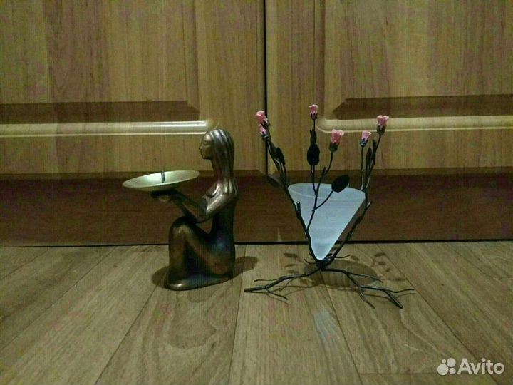 Подстаканники, поднос и подсвечники