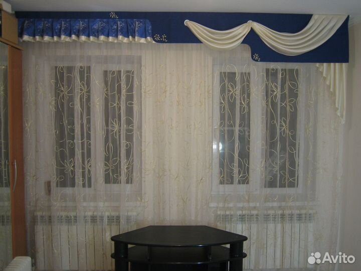 Ламбрекен новый, 3-метра, замша, атлас, тафта