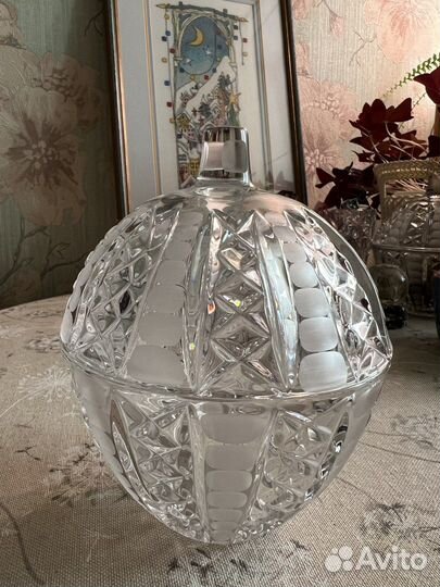 Ваза конфетница хрусталь
