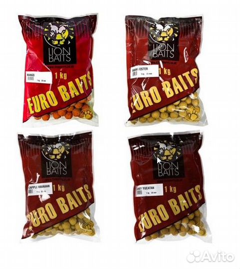 Бойлы тонущие euro baits 20 мм