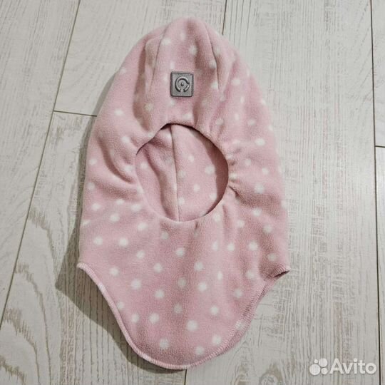 Шапка шлем флис, для девочек детская, размер 50-52