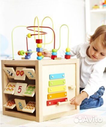 Деревянный развивающий куб от ELC