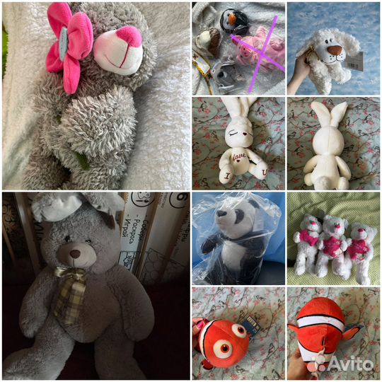 Игрушки мягкие новые заяц медведь тедди