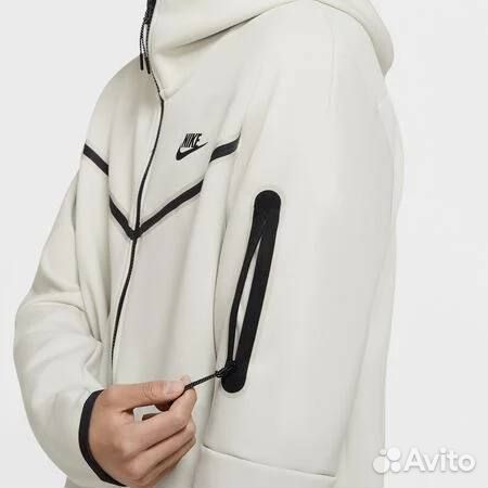 Nike Tech белая зип худи (Арт.72142)