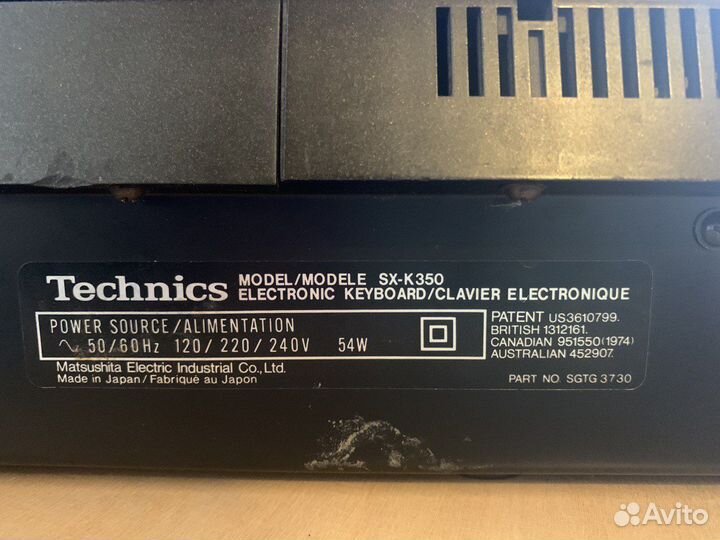 Синтезатор Technics SX-K350