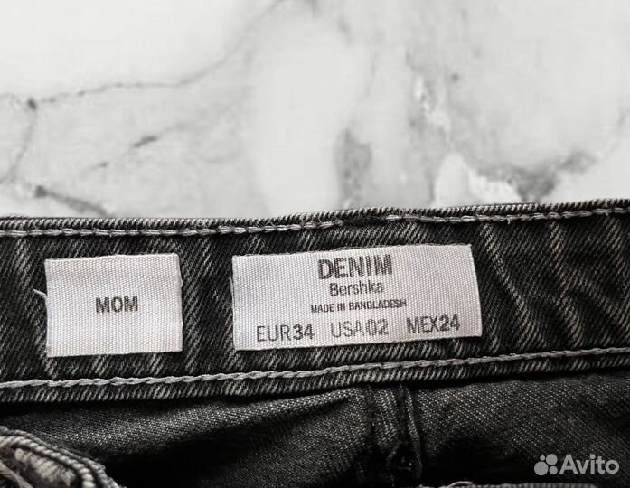 Джинсы женские Bershka MOM EUR 34 черные