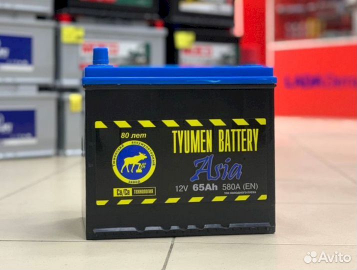 Аккумулятор с гарантией tyumen battery asia 65 Ач