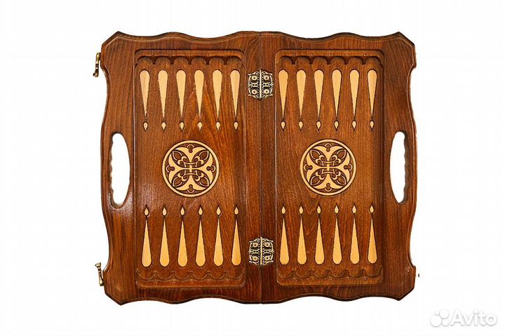 Шахматы и нарды резные Варгилам 46 х 40 см бук Армения 62835