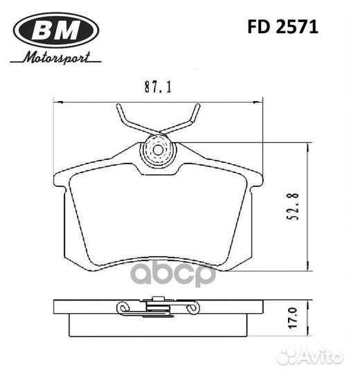 Колодки тормозные дисковые зад, прав, лев FD
