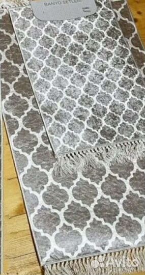 Безворсовые современные шелковые коврики,прорезине