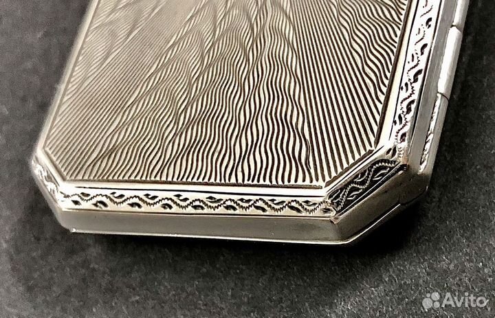 Портсигар антикварный 1925 год серебро