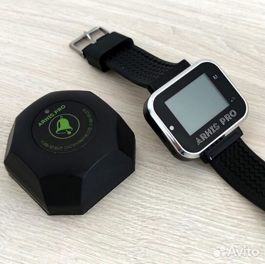 Кнопка вызова официанта модель Бургер с часами