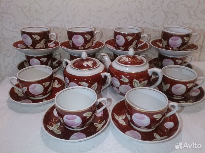 Чайный сервиз 12 персон Вербилки СССР Попредметно