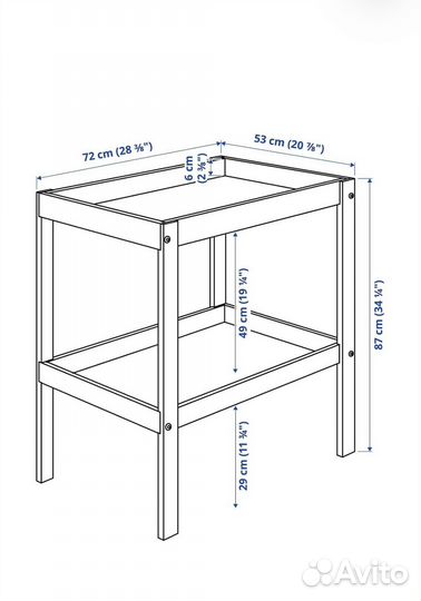 Пеленальный столик икеа сниглар, бук