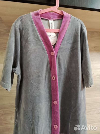 Халат велюровый, размер 46