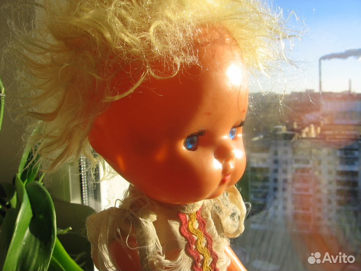 Кукла советская,большая высота 50 см, пластмасса