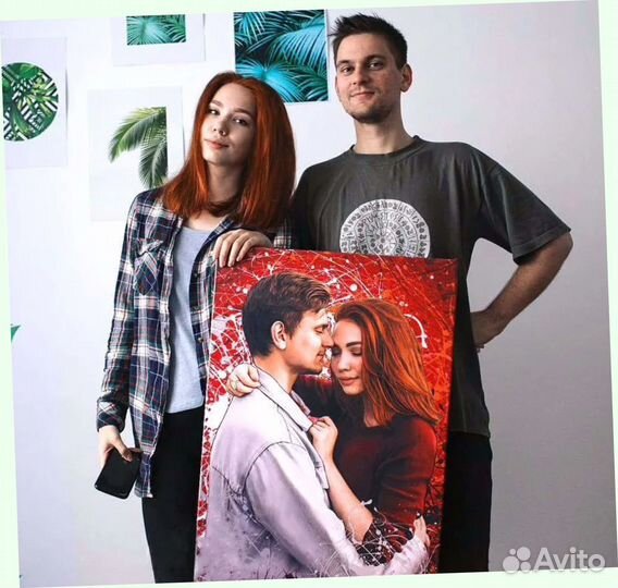 Портрет на холсте по фото (разные размеры)