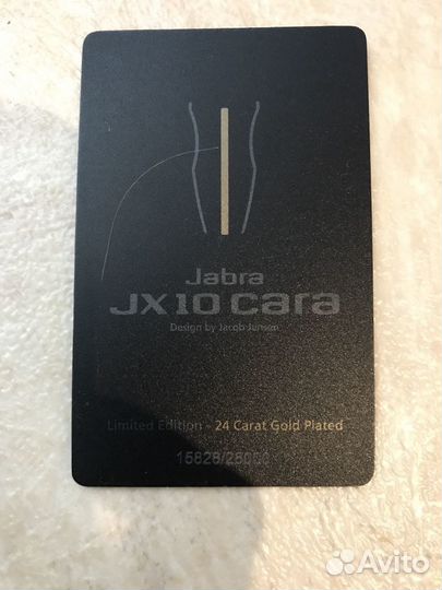 Золотая Bluetooth-гарнитура JabraJX10 cara