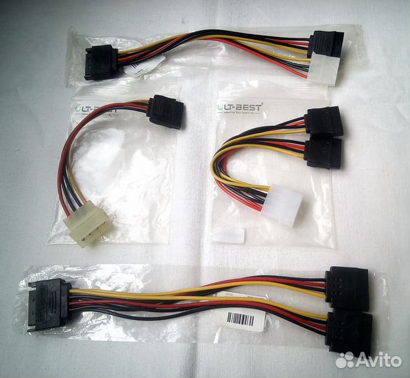 Переходники SATA - Molex, 4 штуки