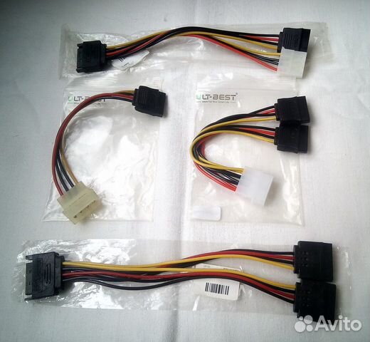 Переходники SATA - Molex, 4 штуки