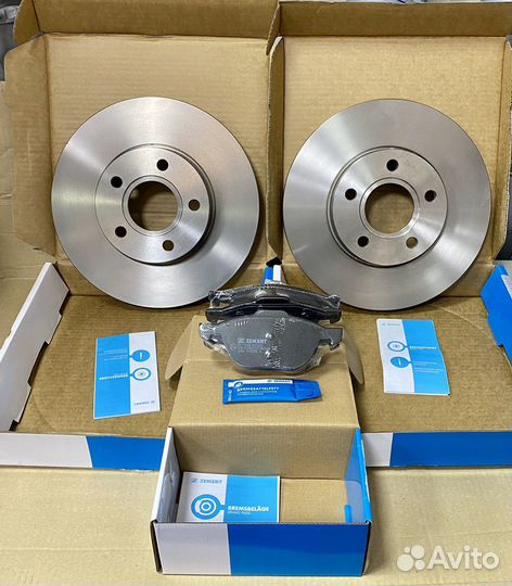 Тормозные диски с колодками перед. ford focus 2,3