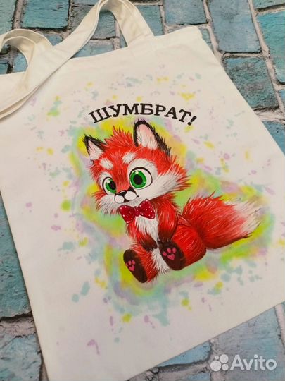 Шопер-сумка ручной росписи