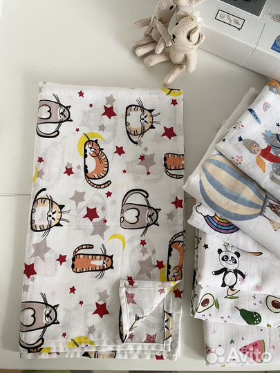 Муслиновые пелёнки детские. Новые