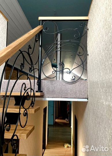 Перила кованные Установка