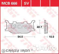 Колодки тормозные MCB666 TRW