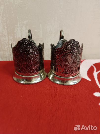 Подстаканники со стаканами СССР